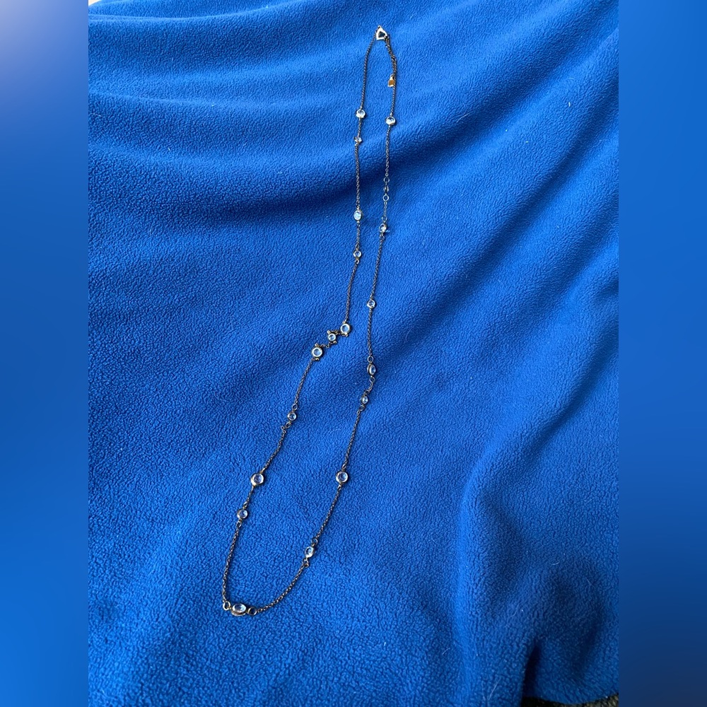 NECKLACE - 48” Chain with clear crystals